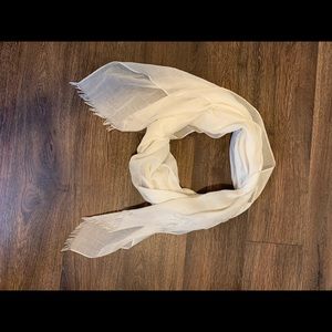 Off-white sheer scarf